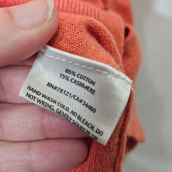 Eileen Fisher Womens Coral Short Sleeve Cardigan‎ Sweater XL Cotton Cashmere - Picture 4 of 9